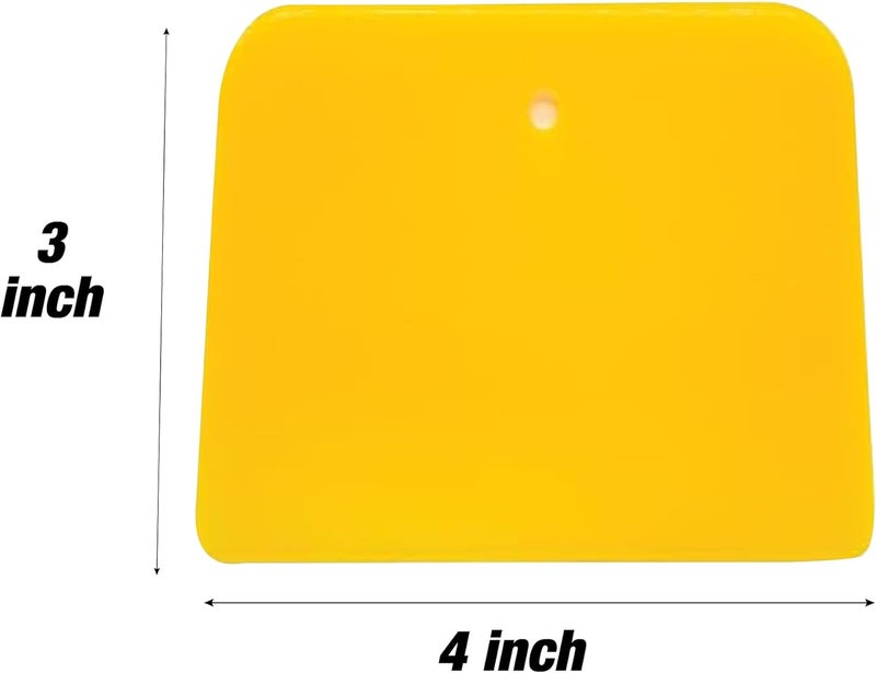 LAUCO Auto Body Filler Spreaders (100 Pieces) - Yellow Reusable Plastic Spreader for Automotive Fillers, Putties, Glazes, Caulks and Paint - Easy Application (100, 4") - Image 3